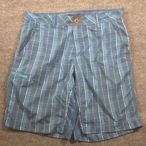 Columbia PFG Men's Blue Plaid‎ Omni-Shield Cargo/Hybrid Shorts Size 36